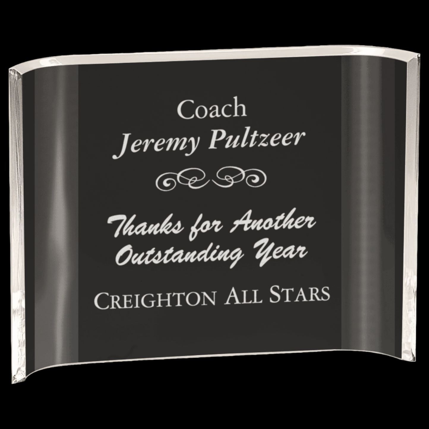 Clear Acrylic Crescent