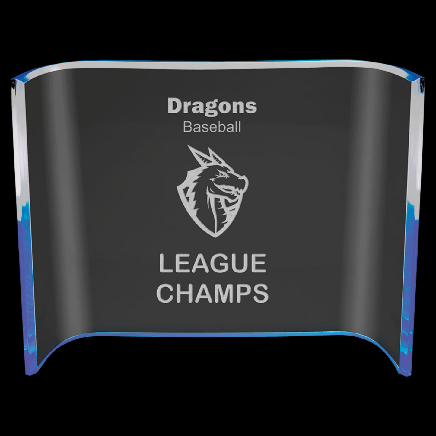 Blue Acrylic Crescent