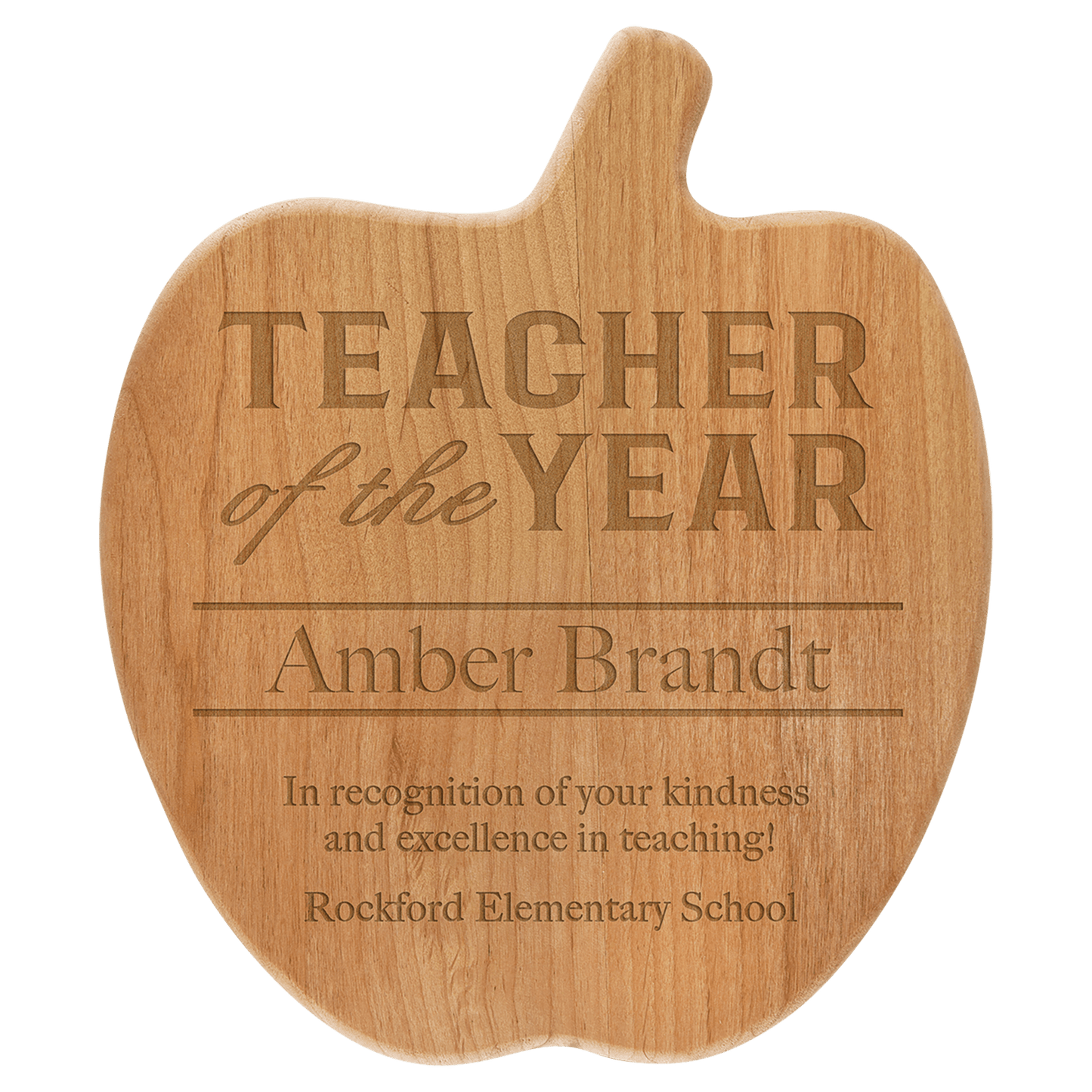 8" x 9.5" Alder Apple Plaque