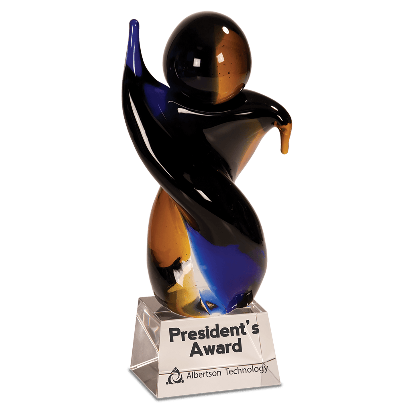 9.5" Twisted Body Art Glass