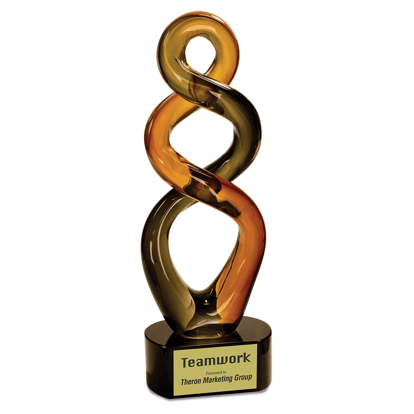 13.5" Brown Twist Art Glass