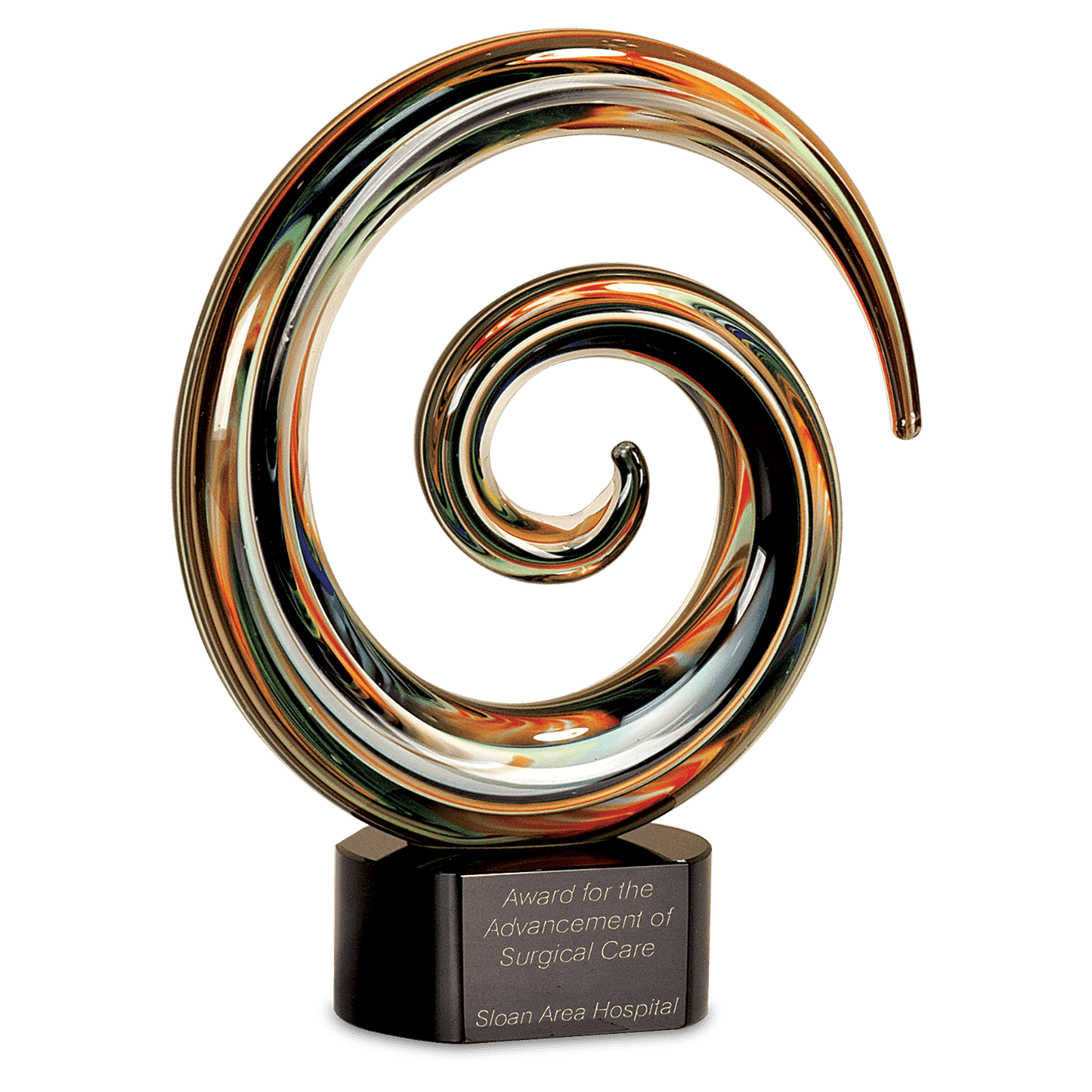 9.25" Swirl Art Glass