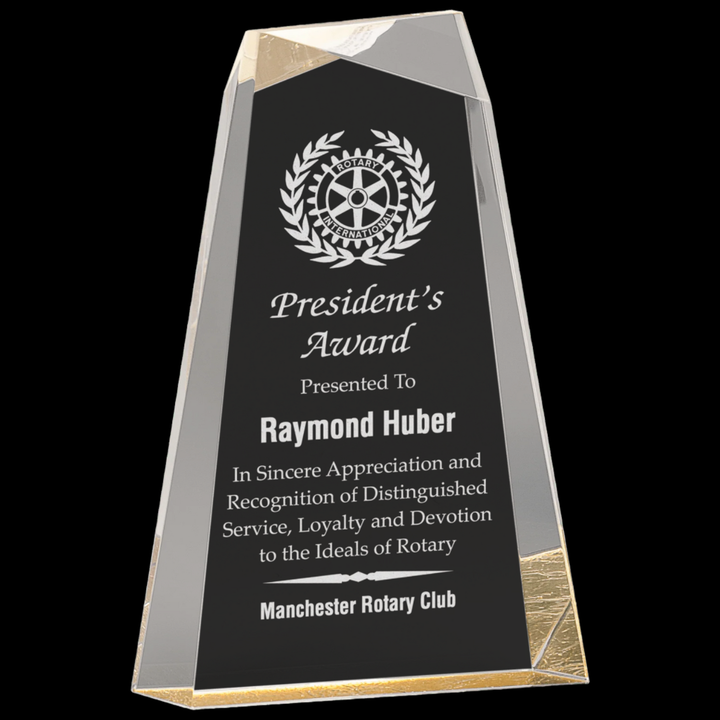 Gold Facet Wedge Acrylic