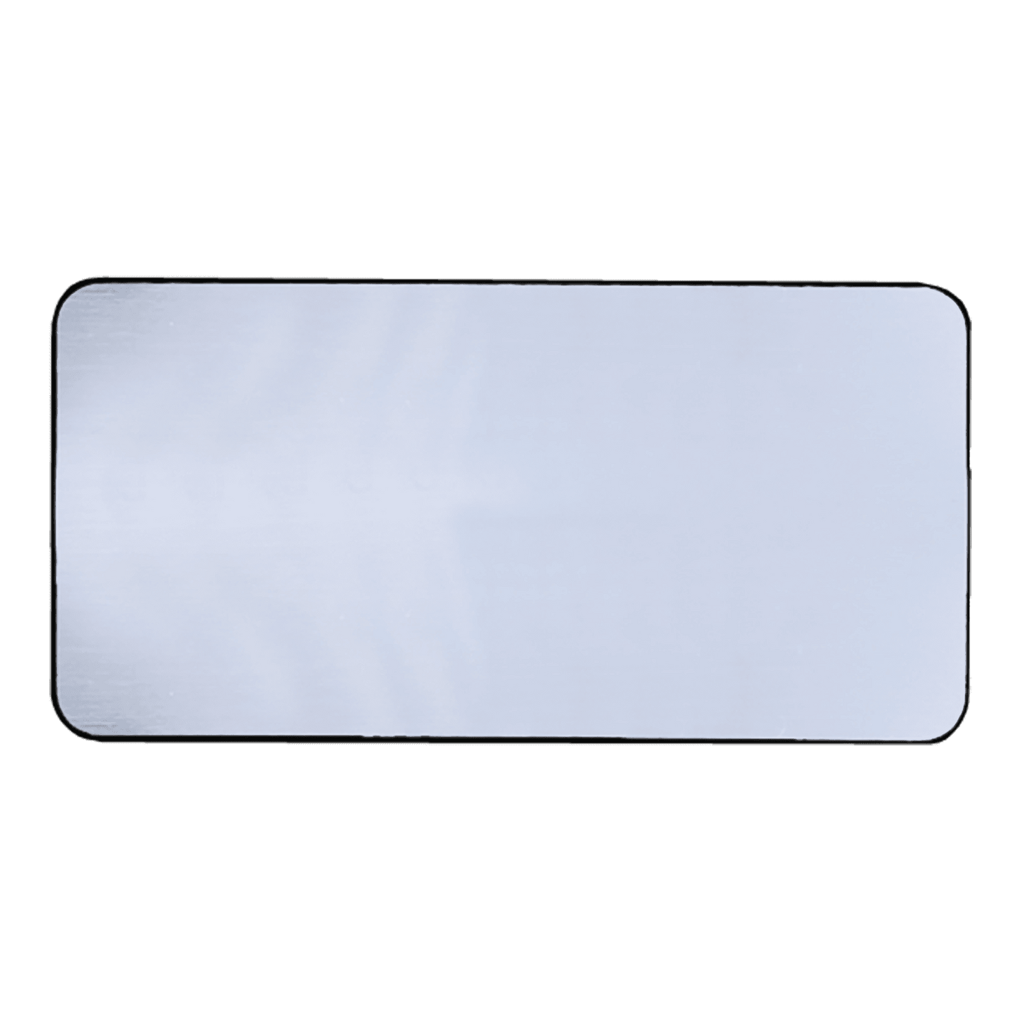 Brushed Silver/Black Round Corner Plastic Badge