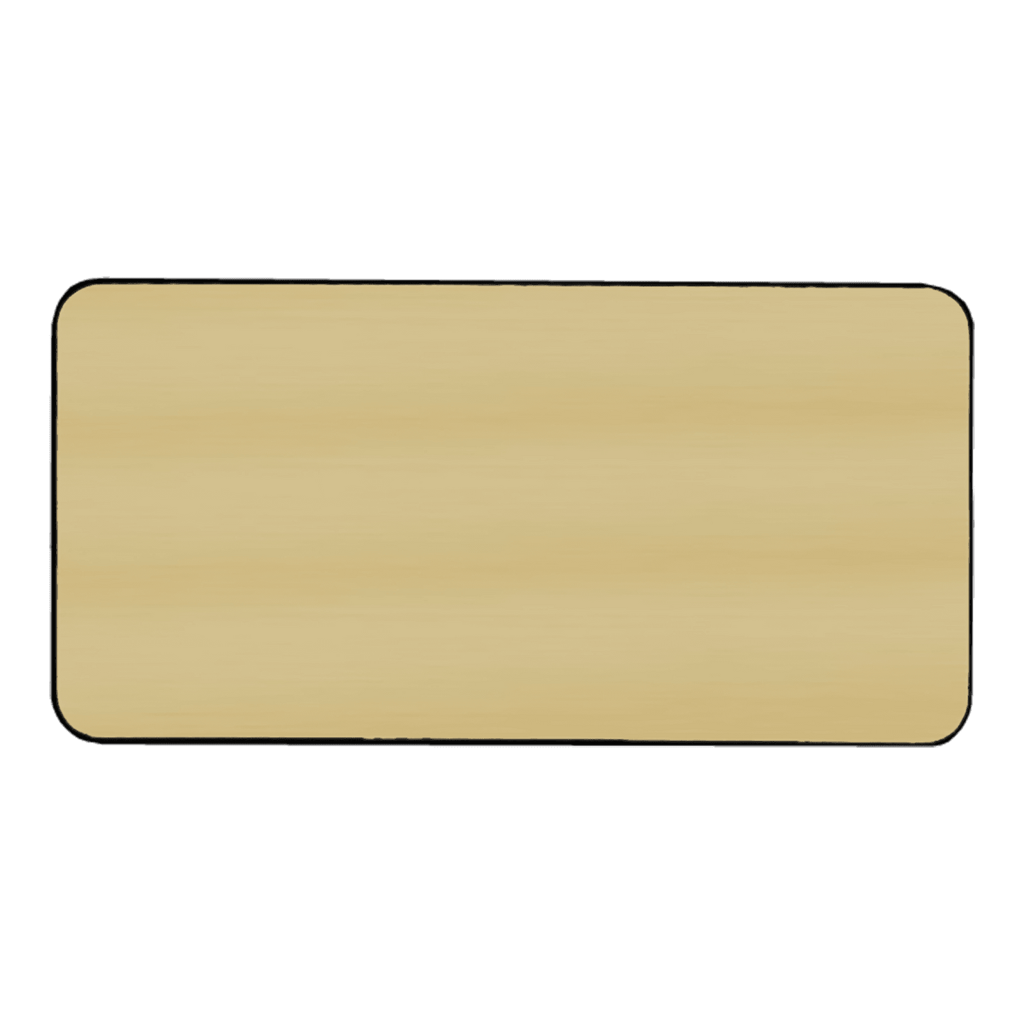 Brushed Gold/Black Round Corner Plastic Badge