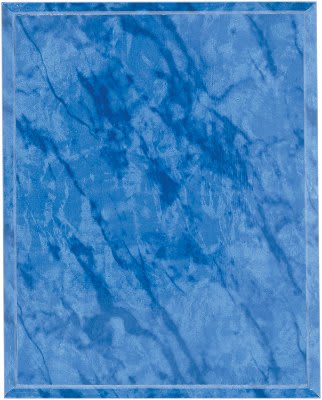 Bright Blue Marble Finish Plaque