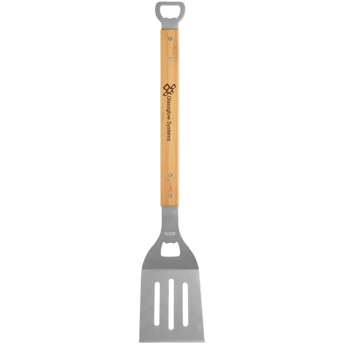 Bamboo Barbeque Spatula with Bottle Opener 19.25"