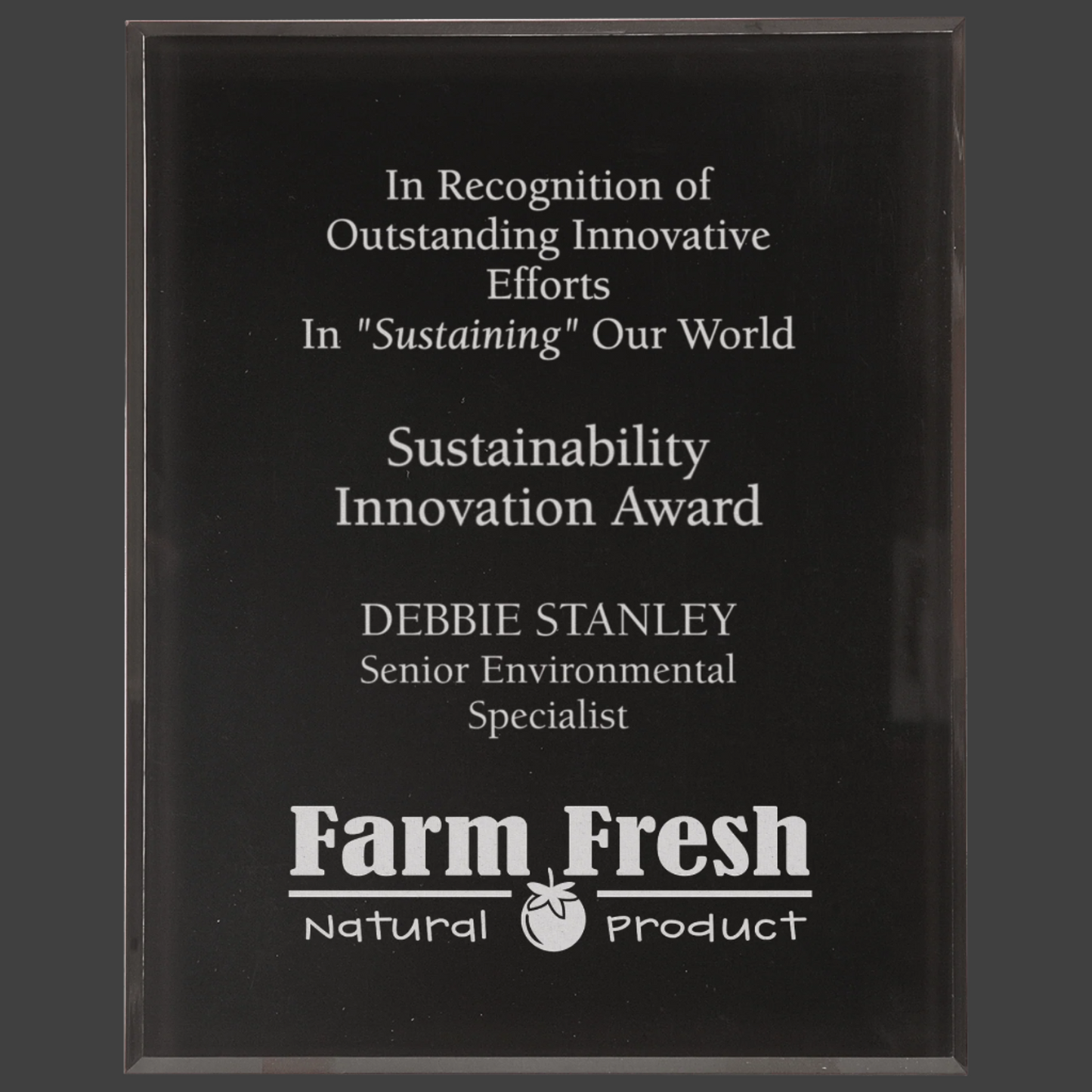 Solid Black Border Clear-Plaq Acrylic