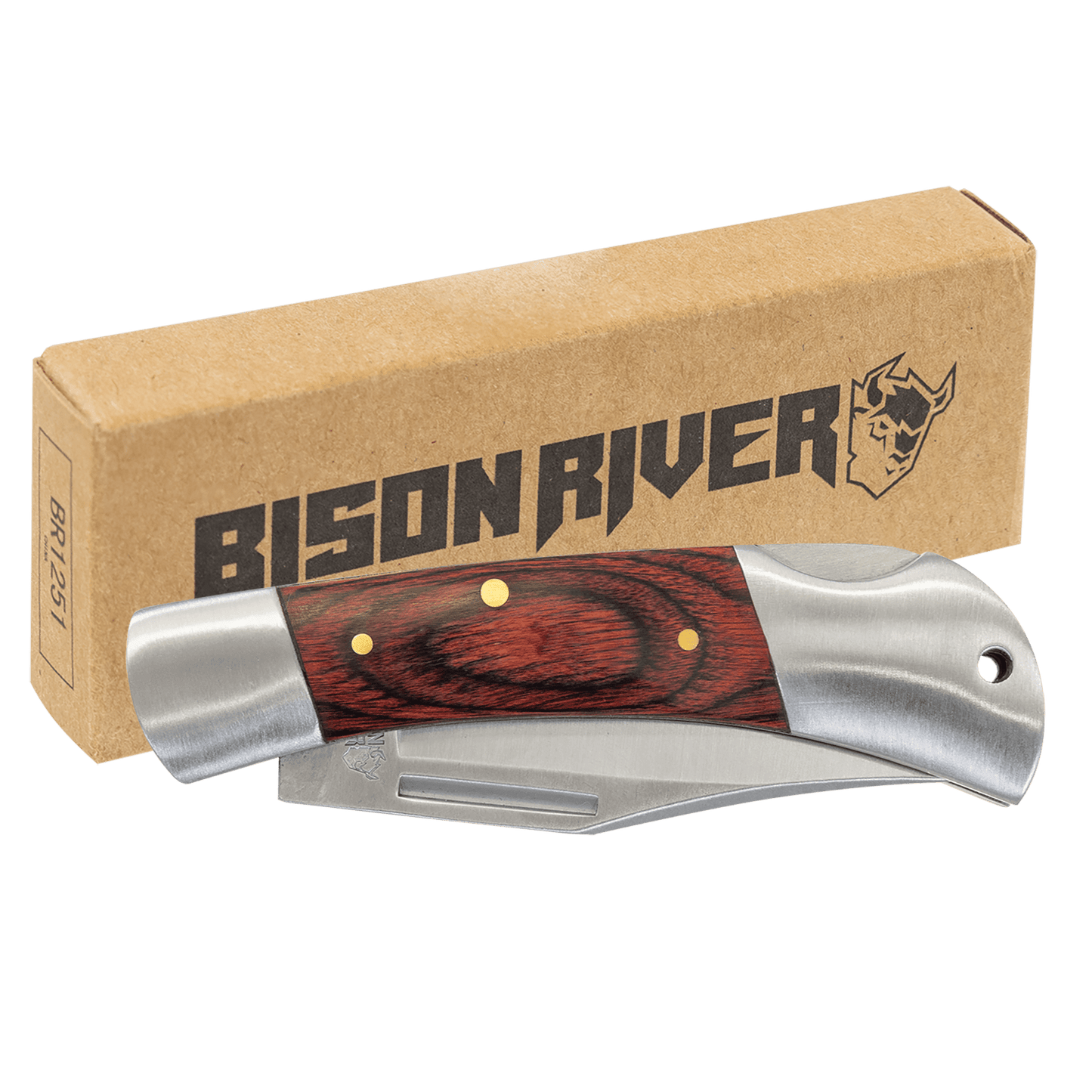 Bison River 3.5" Wood Folding Knife