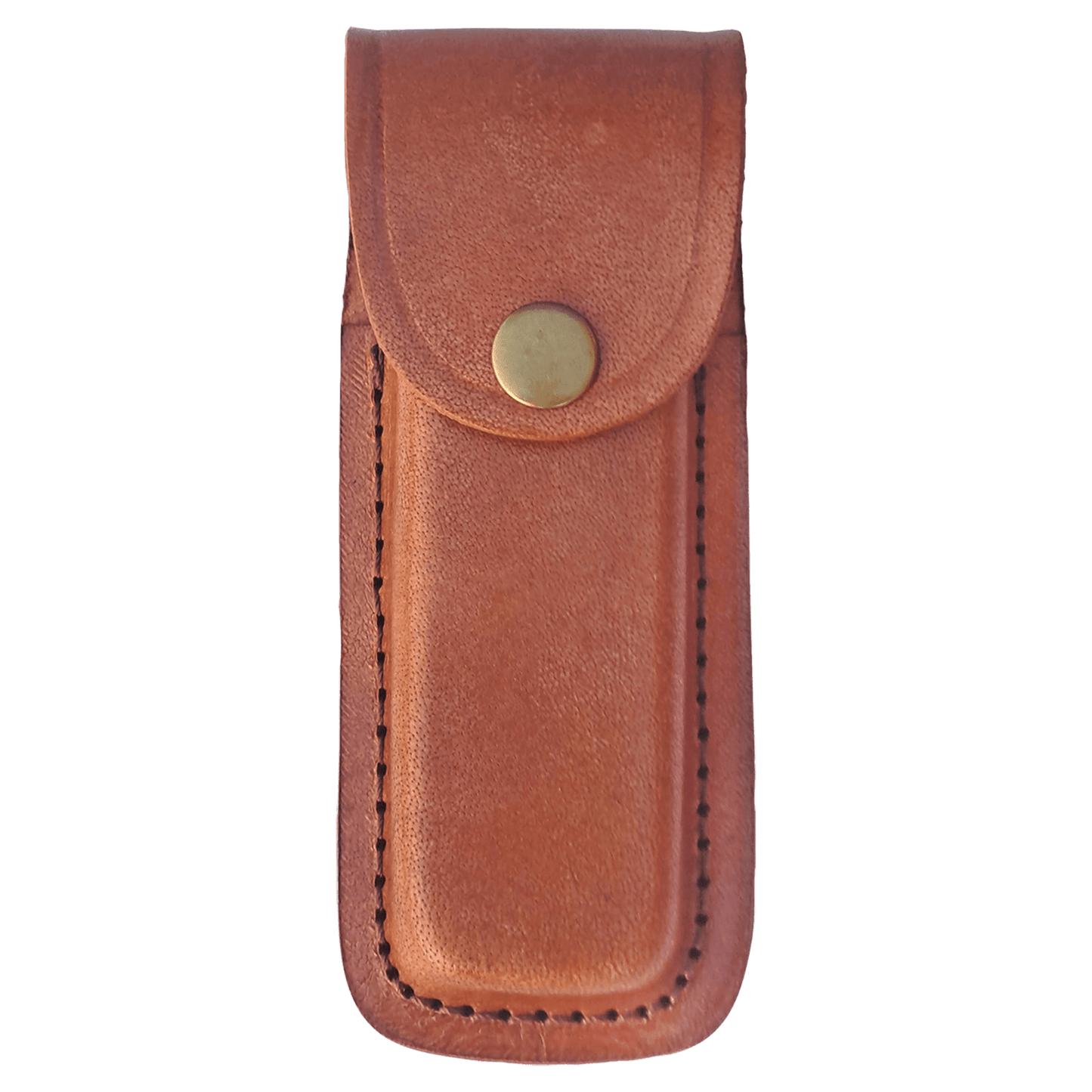 Leather Sheath with Snap Closure For Bison River Folding Knife