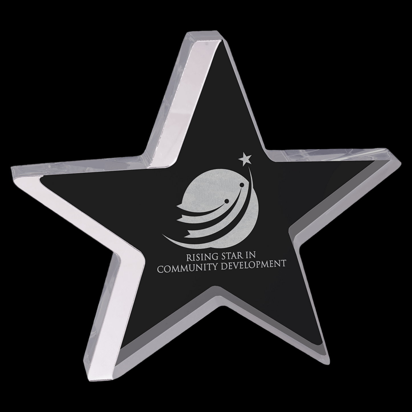 Star Acrylic with Silver Edge