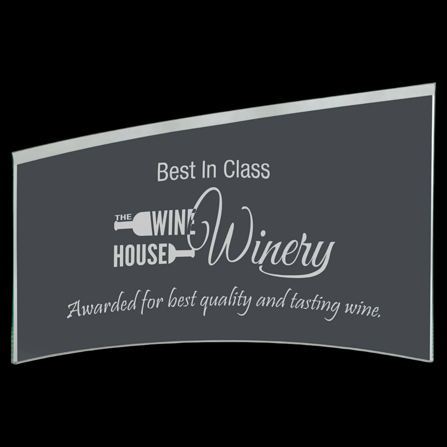 Jade Slanted Glass Crescent