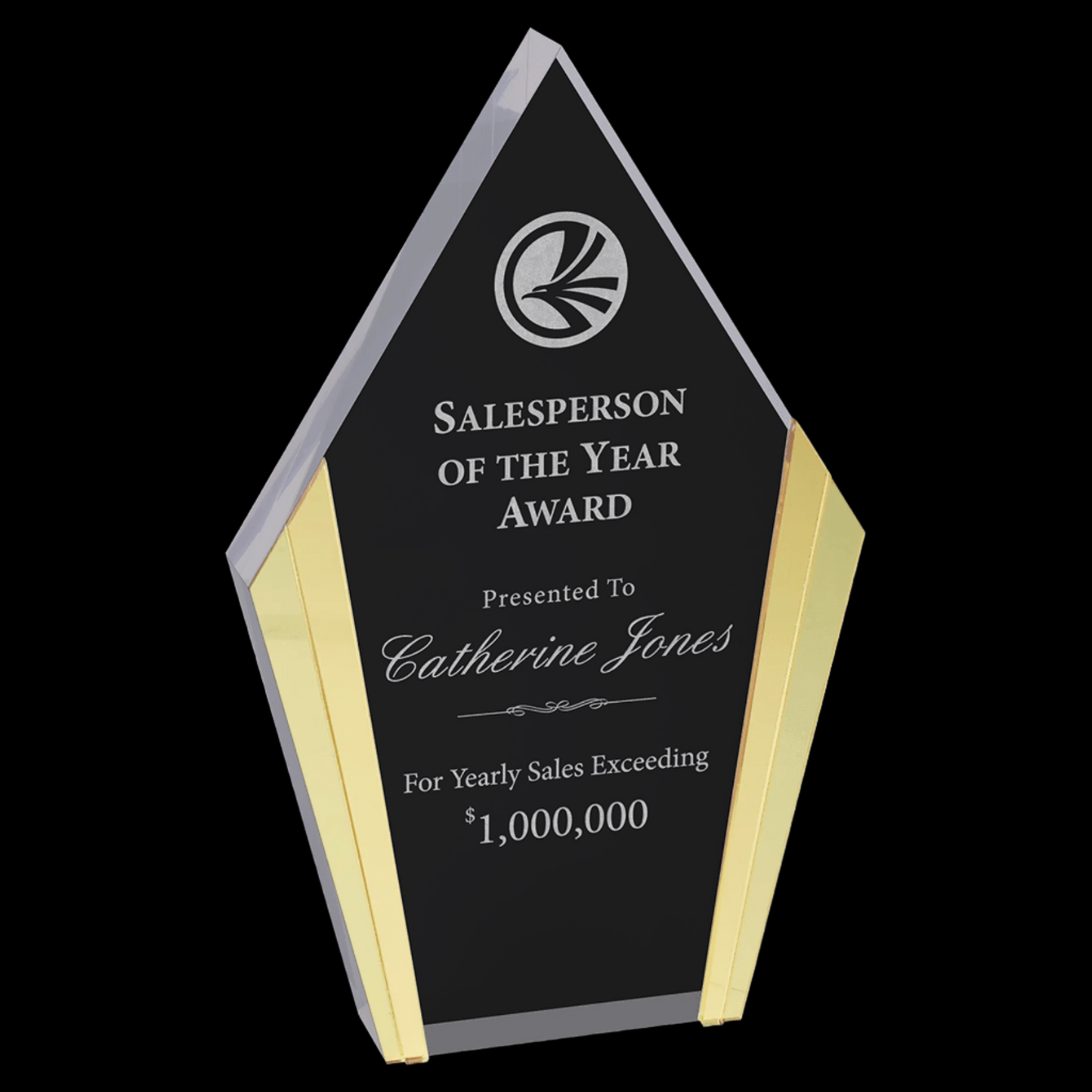 Diamond Acrylic with Gold Edges