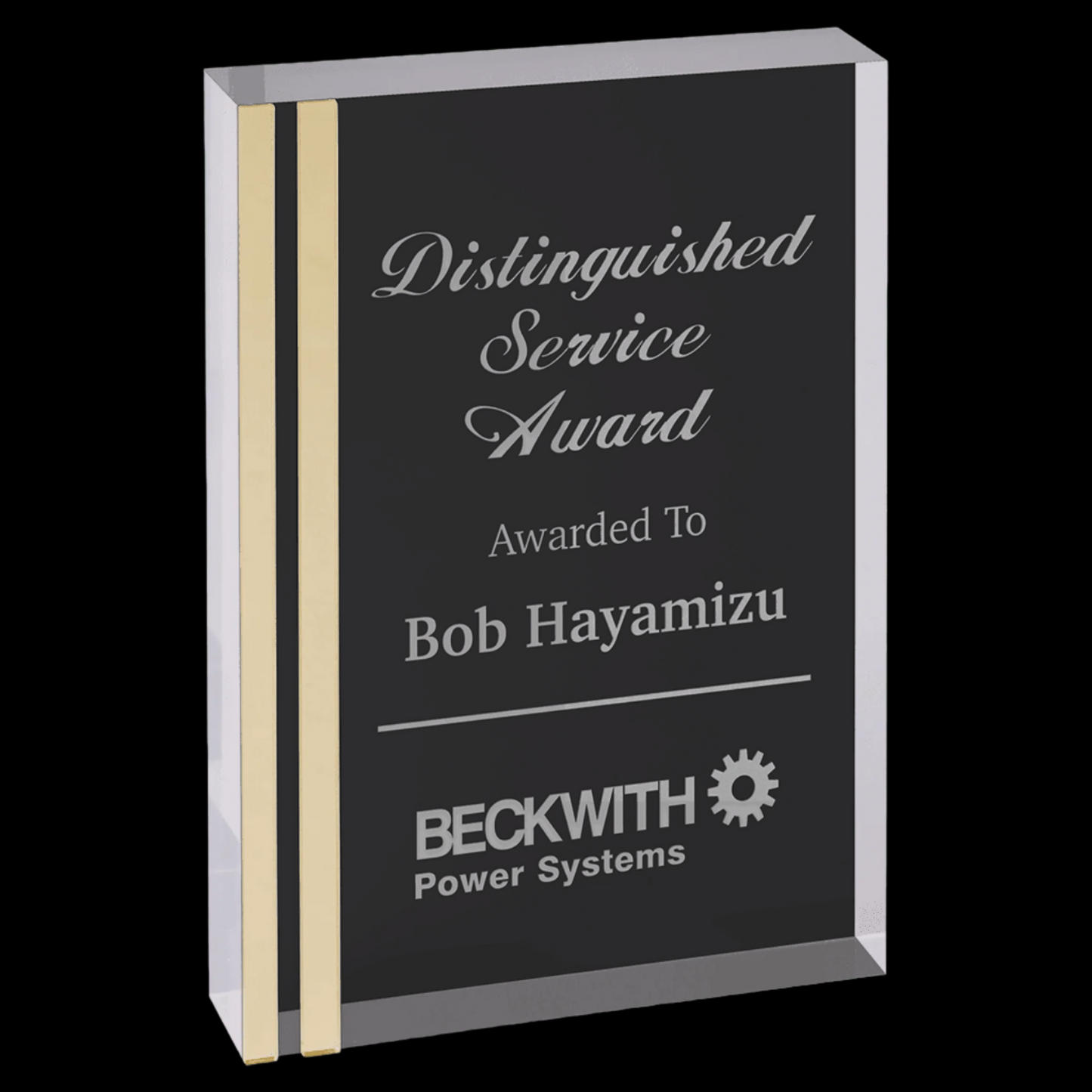 Rectangle Acrylic with Gold Edge