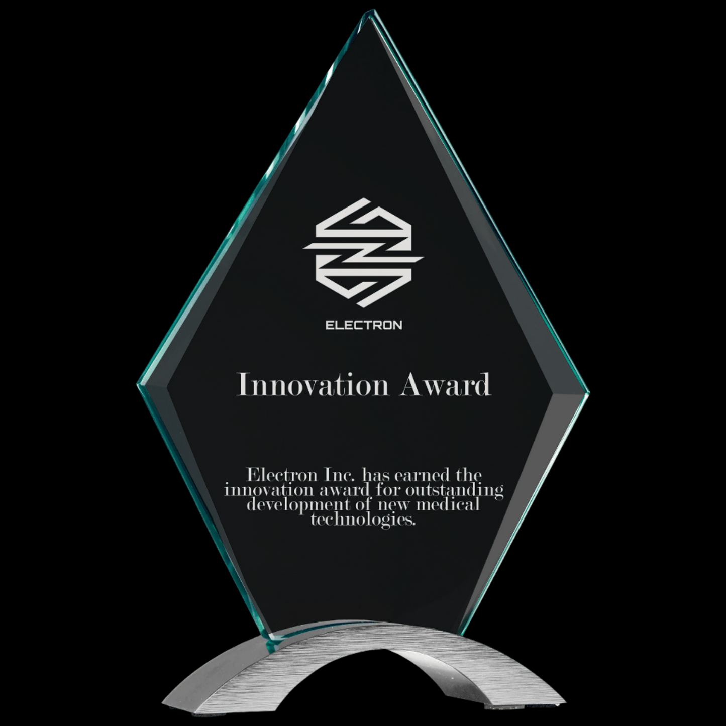 Diamond Cosmic Glass with Silver Base