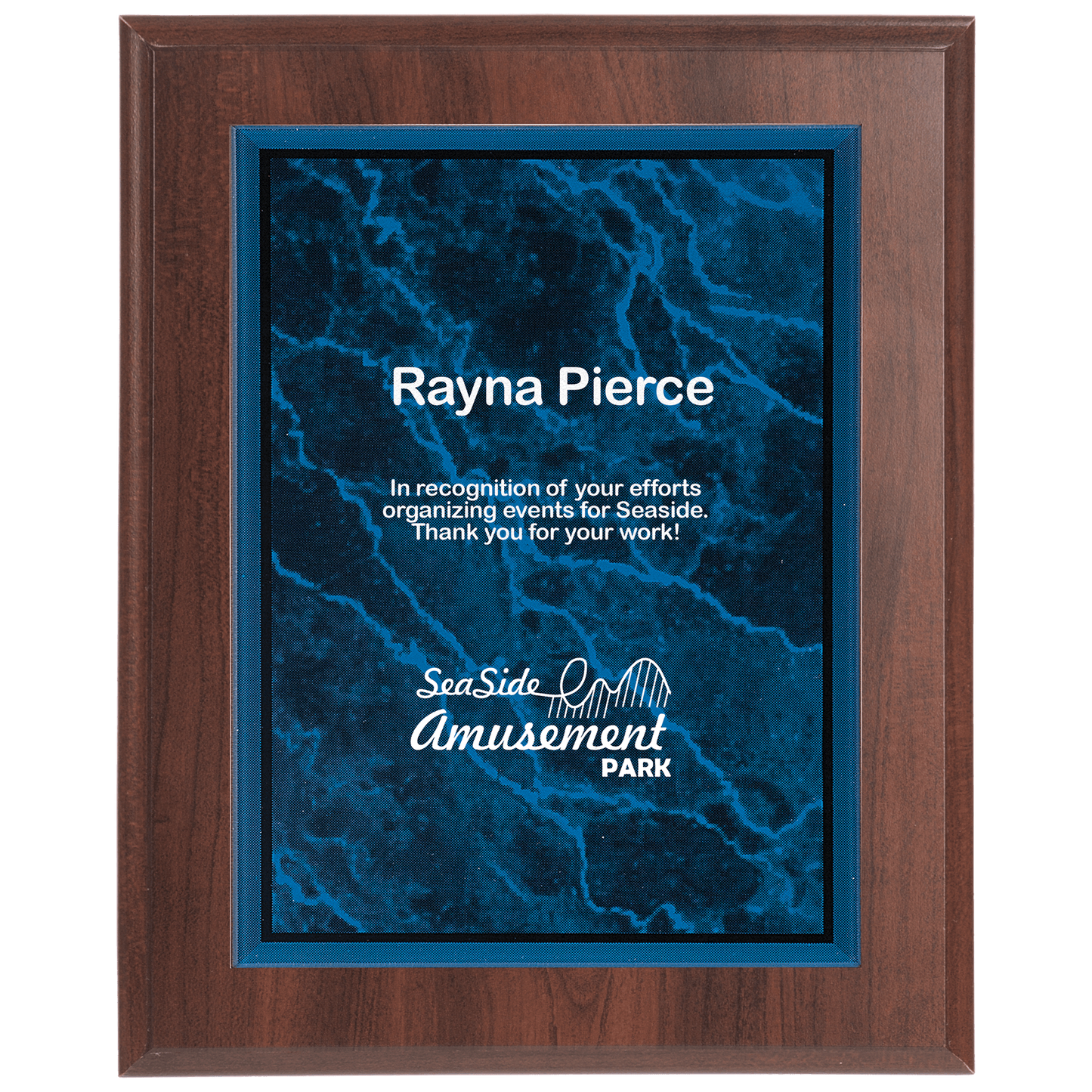 Blue Marble Acrylic Plaque Plate