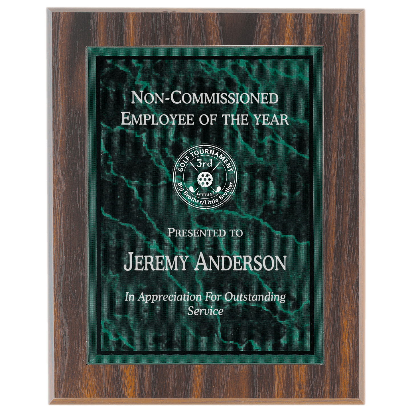 Green Marble Acrylic Plaque Plate