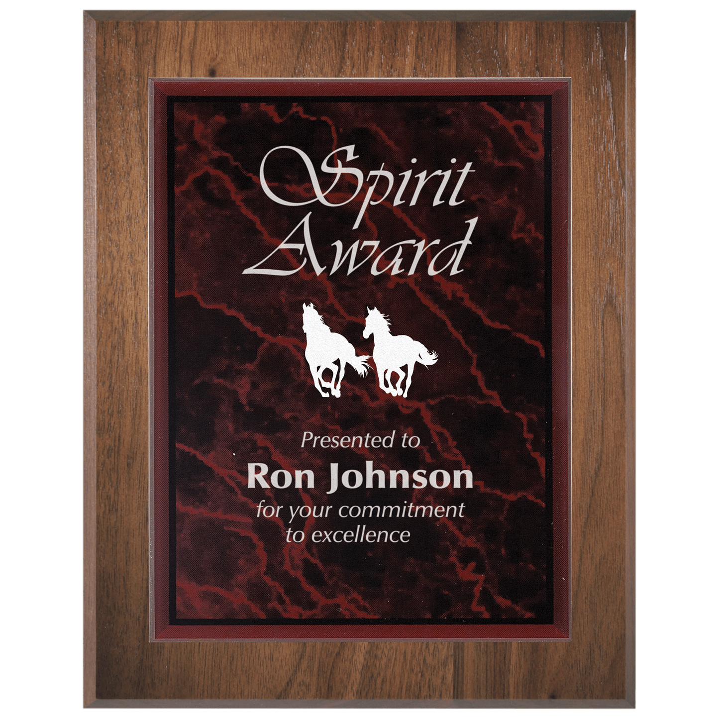 Red Marble Acrylic Plaque Plate