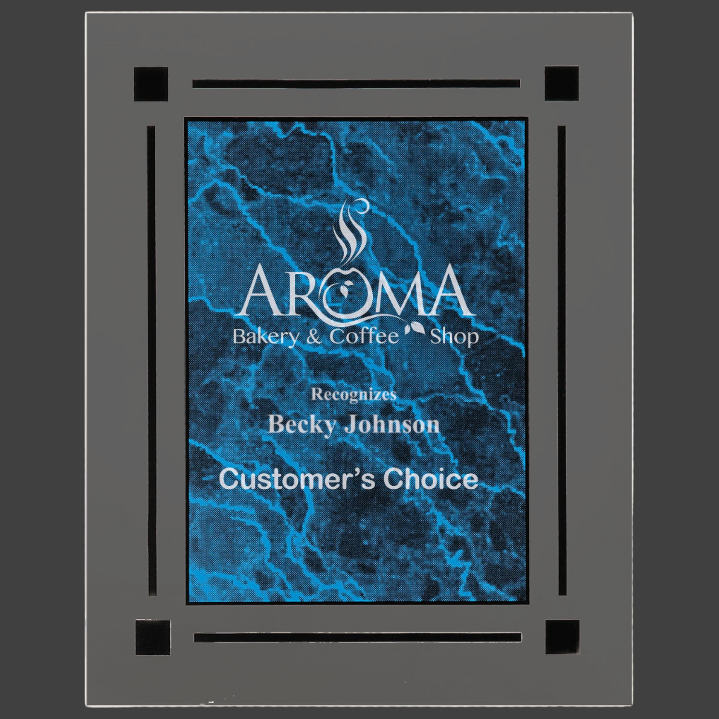 Blue Marble Acrylic Clear-Plaq