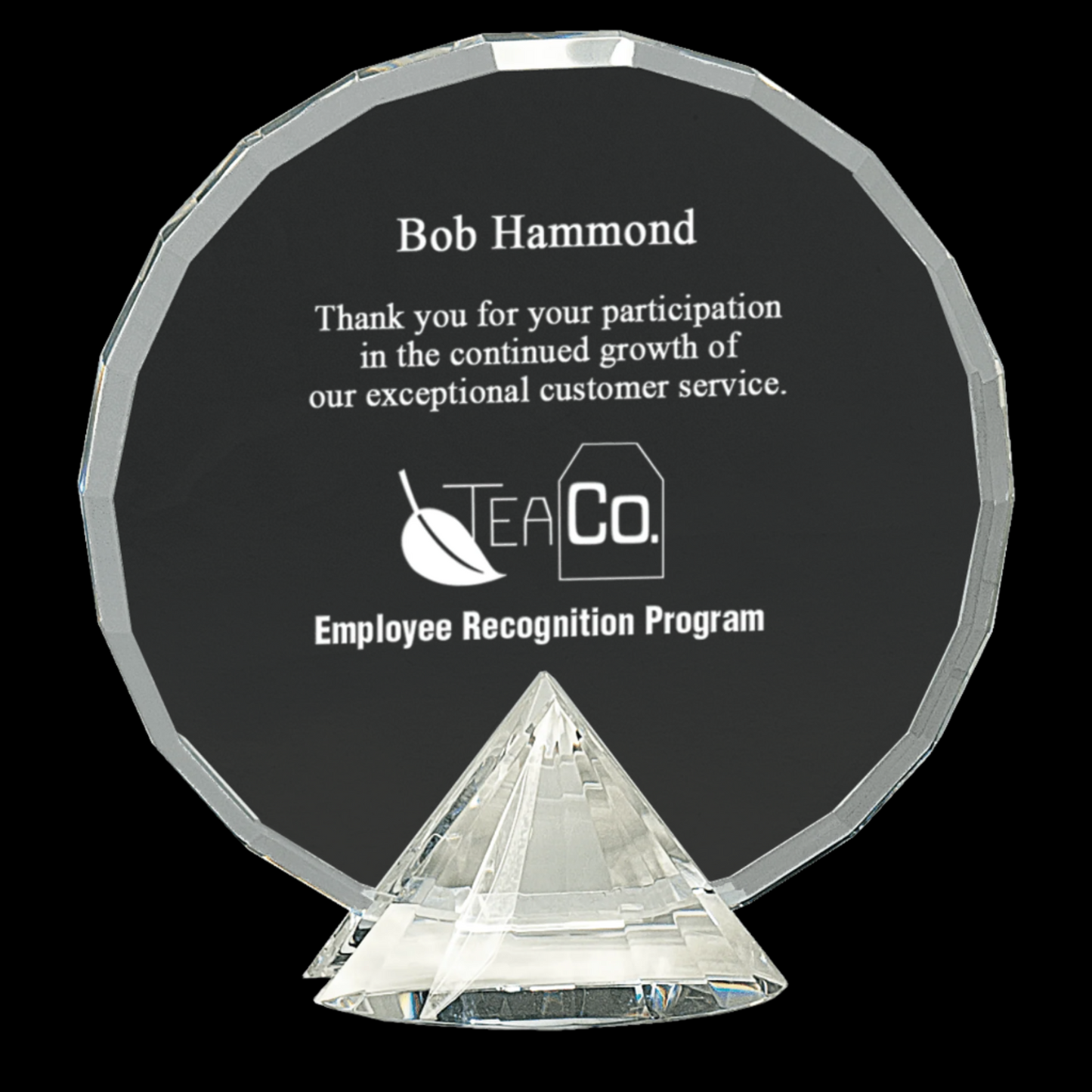 Clear Round Crystal On Clear Diamond Base