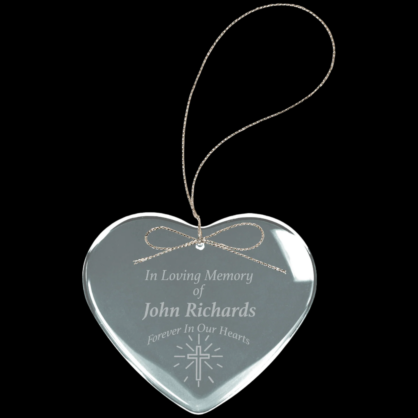 2.5" Crystal Heart Ornament