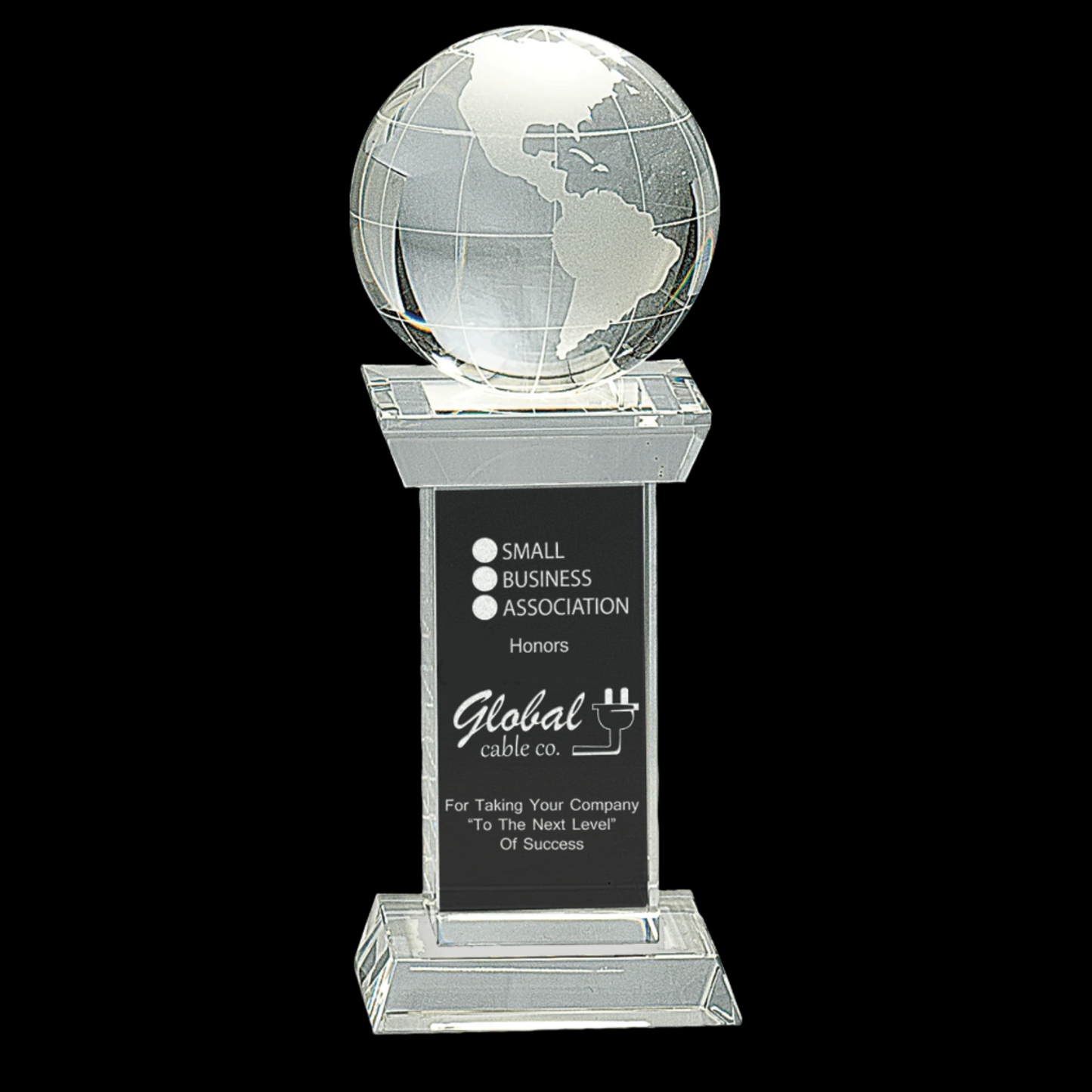 Crystal Globe On Clear Tower