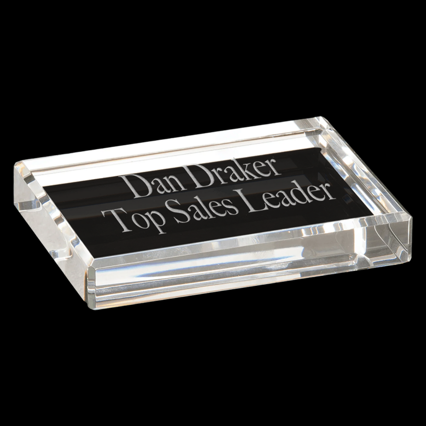 4" x 3" Crystal Rectangle Paperweight