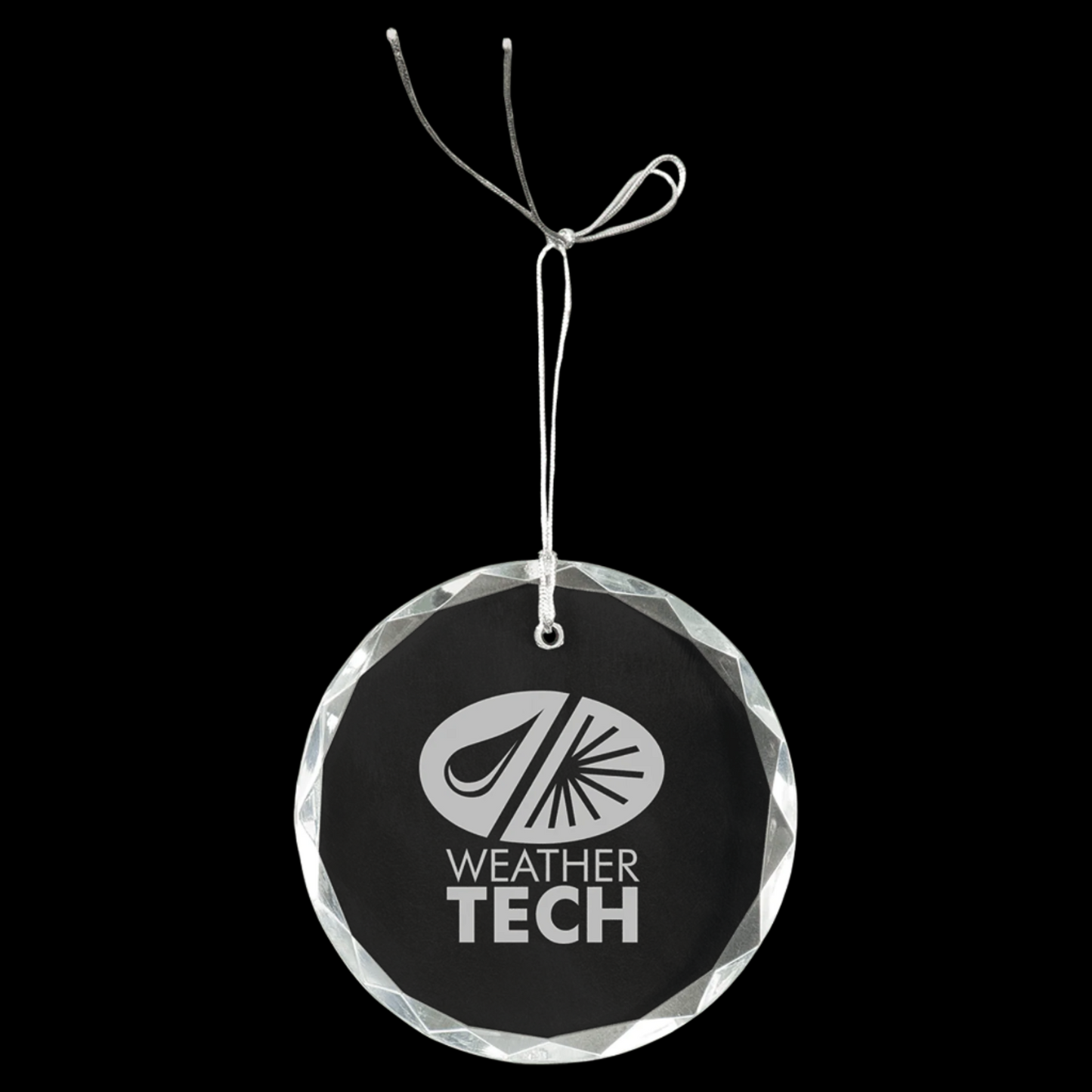 3" Crystal Round Faceted Ornament