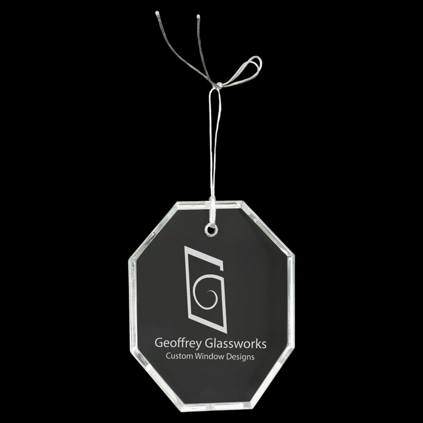 3.5" Crystal Octagon Ornament