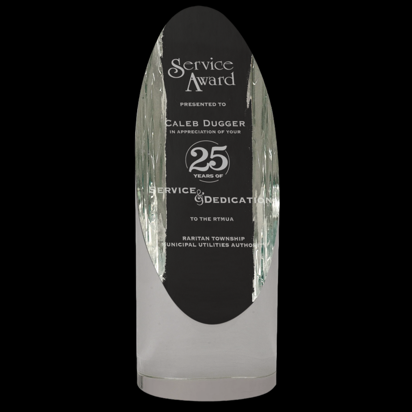 Crystal Cylinder Slant-Top