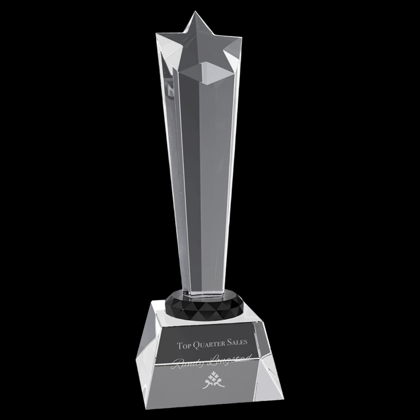 Crystal Rising Star with Clear Base