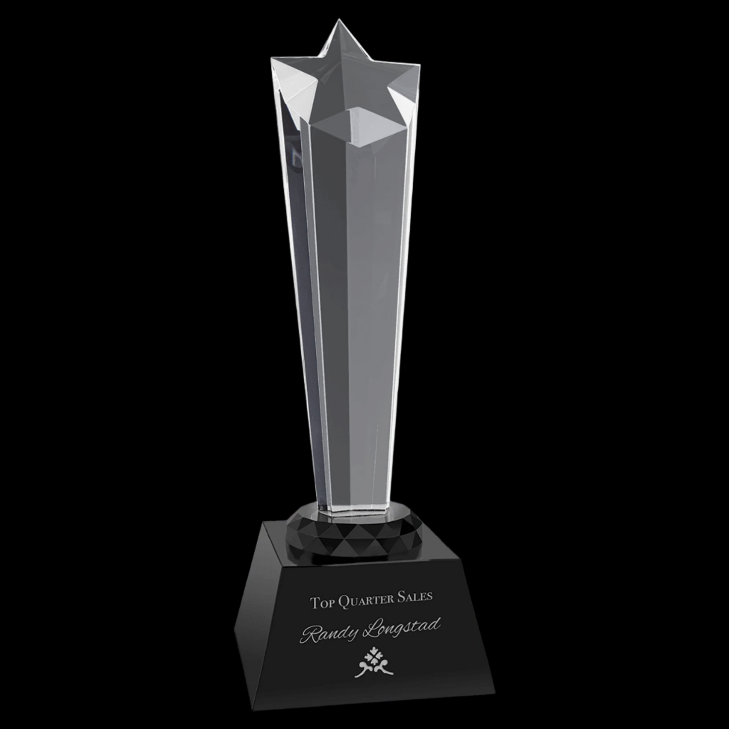 Crystal Rising Star with Black Base