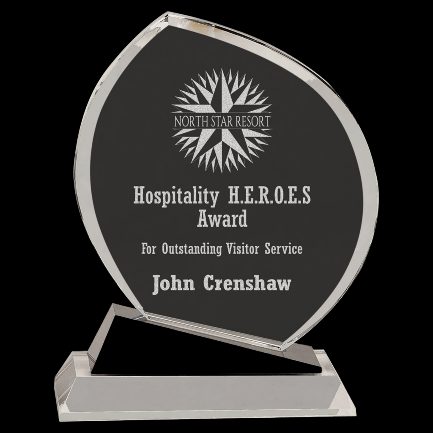 Crystal Oblong with Black Accents