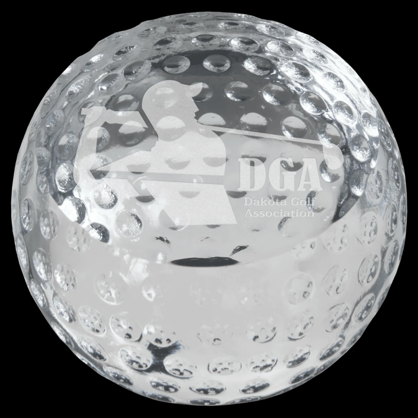 Crystal Golf Ball Paperweight
