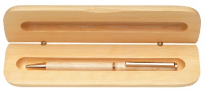 Maple Single Pen Case (Case Only, pen not included) 6.75" x 2.125"