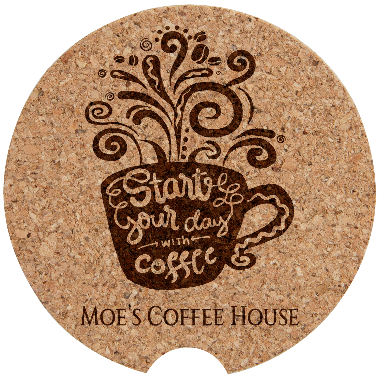 2.5" Car Coaster Solid Cork