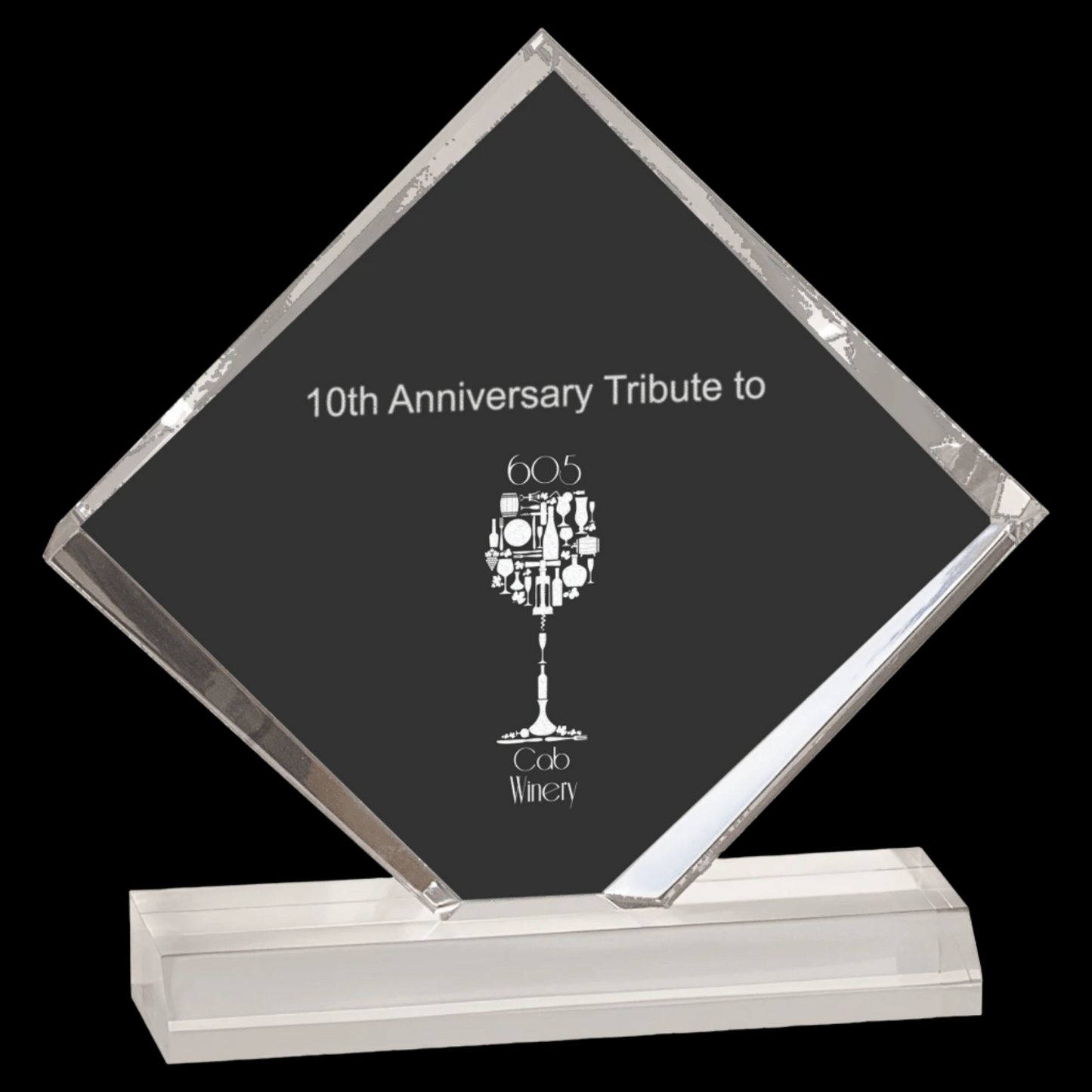 Clear Diamond Jewel Beveled Acrylic Blank