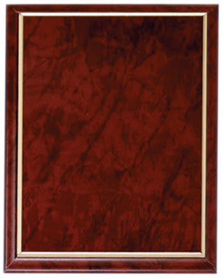 Ruby Marble Finish Plaque with Gold Cove Edge