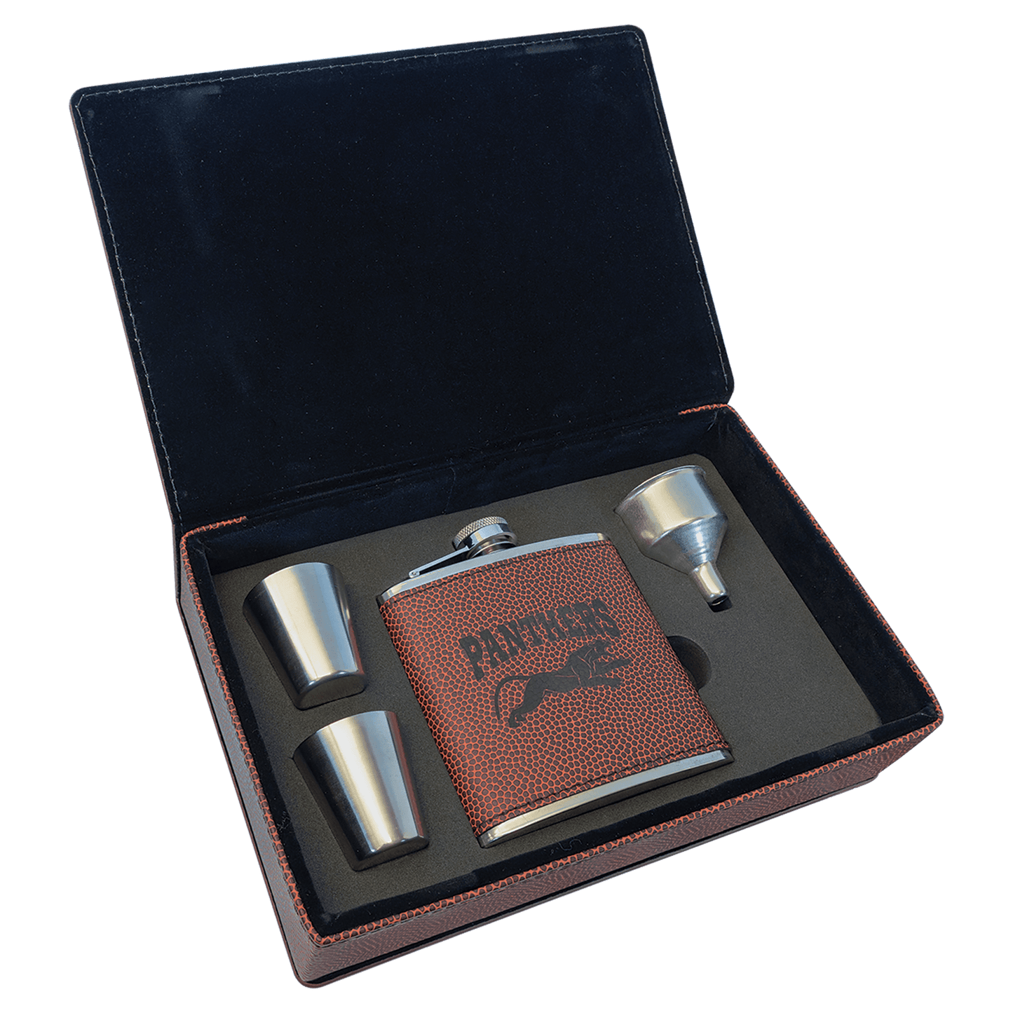 6 oz. Leatherette Flask Gift Set