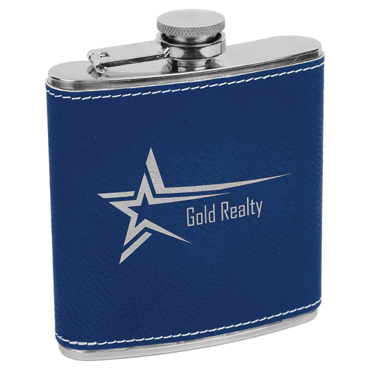6 oz. Leatherette Stainless Steel Flask