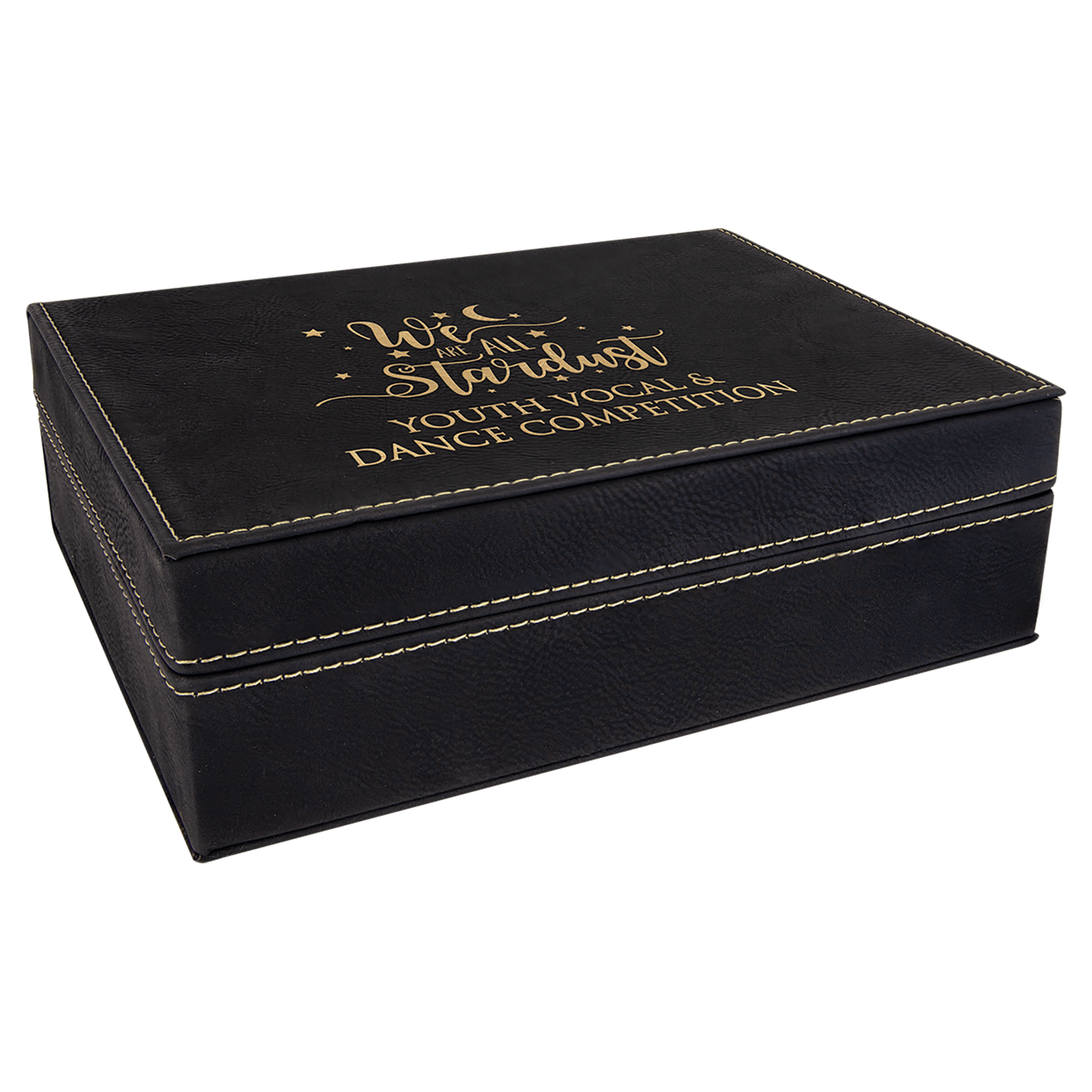 Black/Gold Leatherette Premium Gift Box