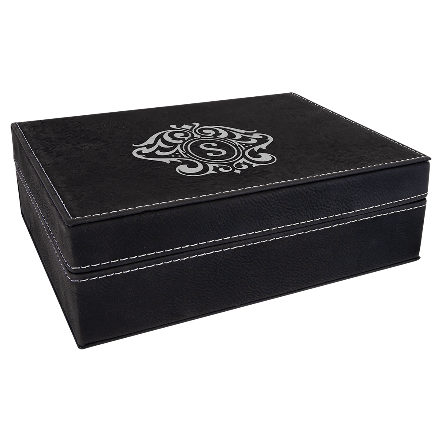 Black/Silver Leatherette Premium Gift Box