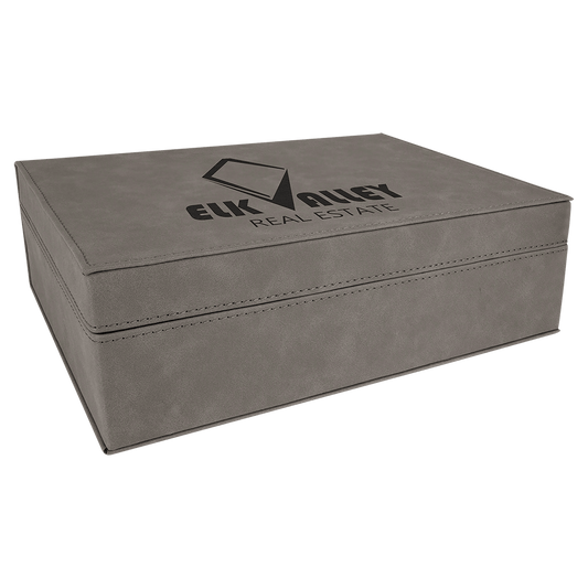 Gray Leatherette Premium Gift Box