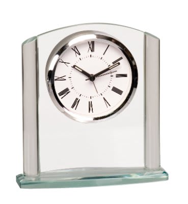 6.25" Arch Glass Clock