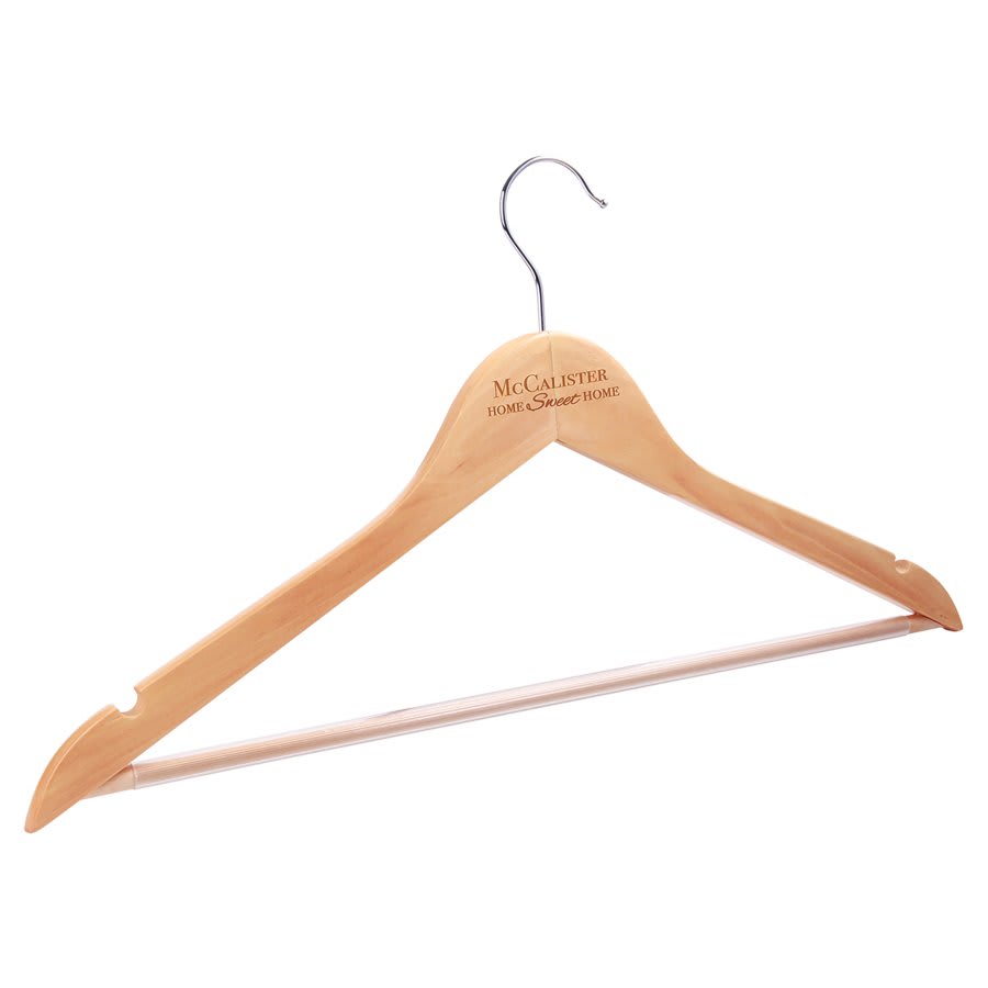 17.5" x 9" Solid Maple Clothes Hanger