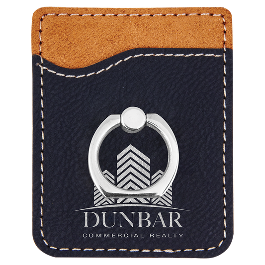 Leatherette Phone Wallet with Ring