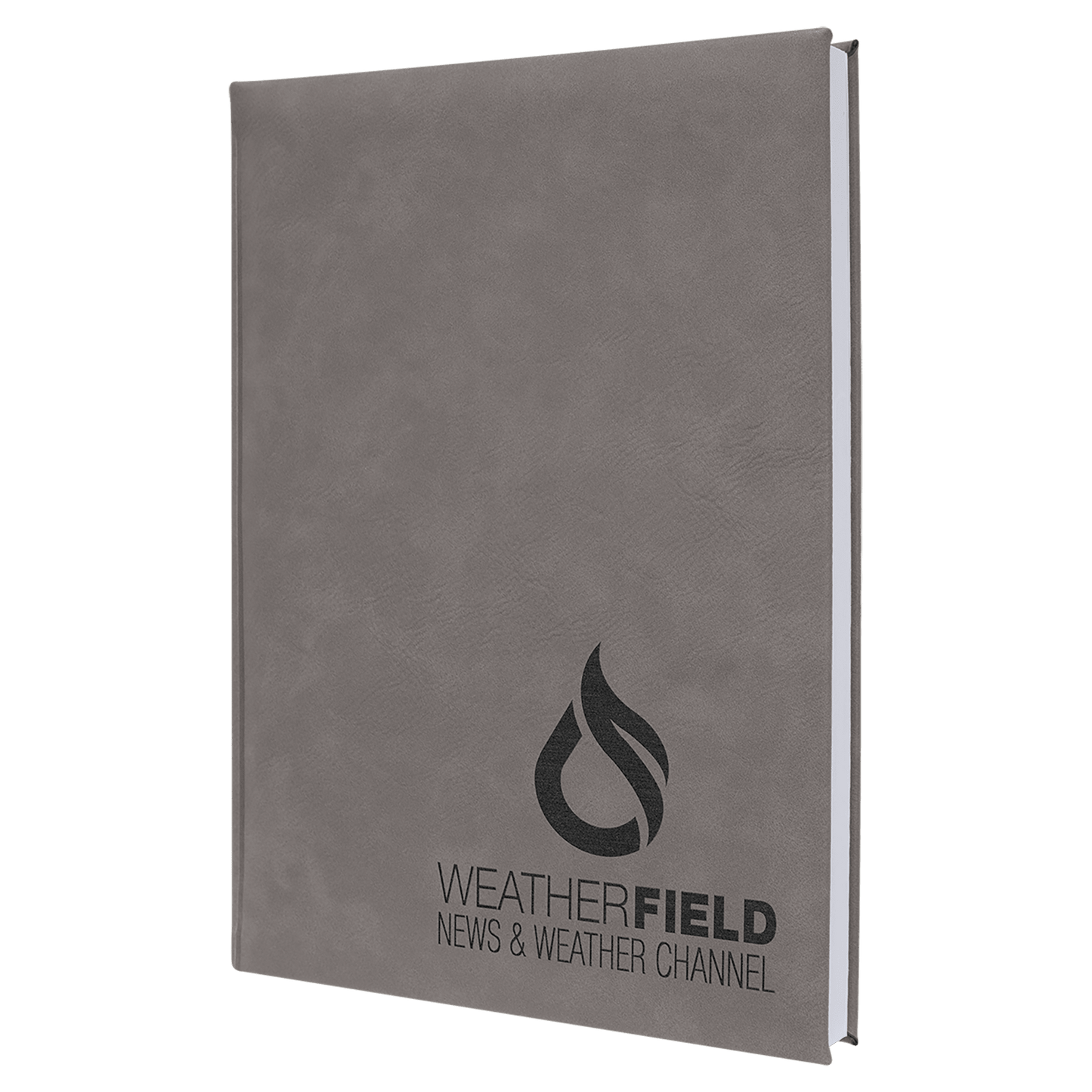 Gray Leatherette Journal with Lined Notepad