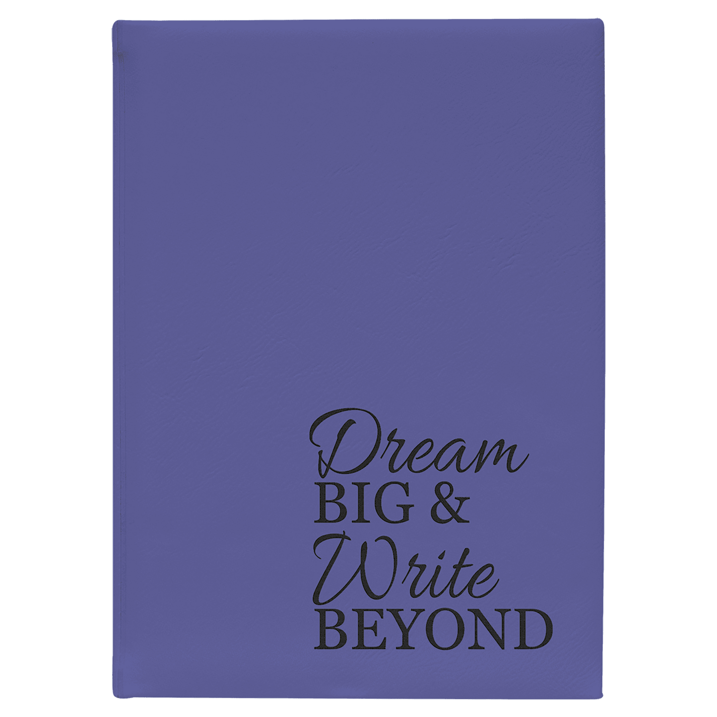 Purple/Black Leatherette Journal with Lined Notepad