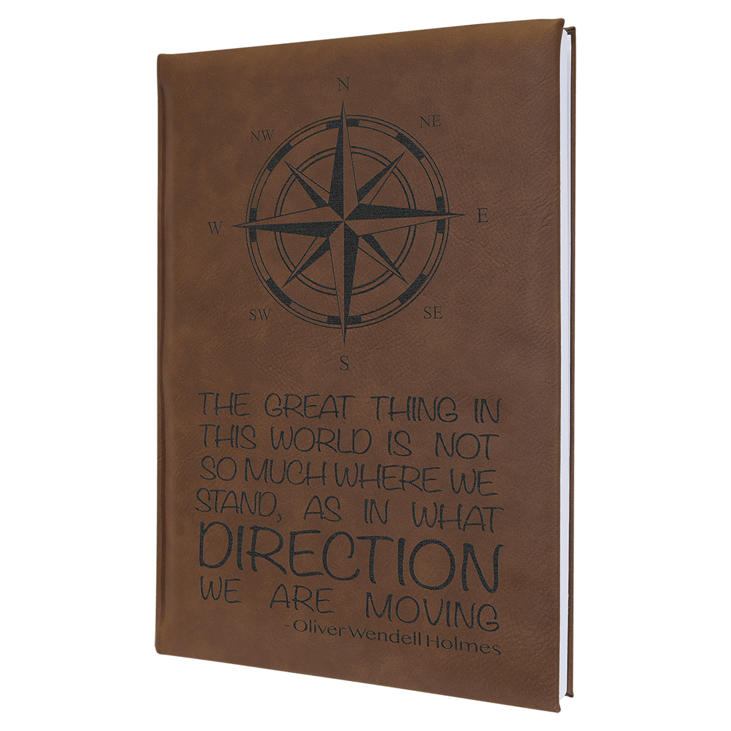 Dark Brown Leatherette Sketch Book with Unlined Notepad