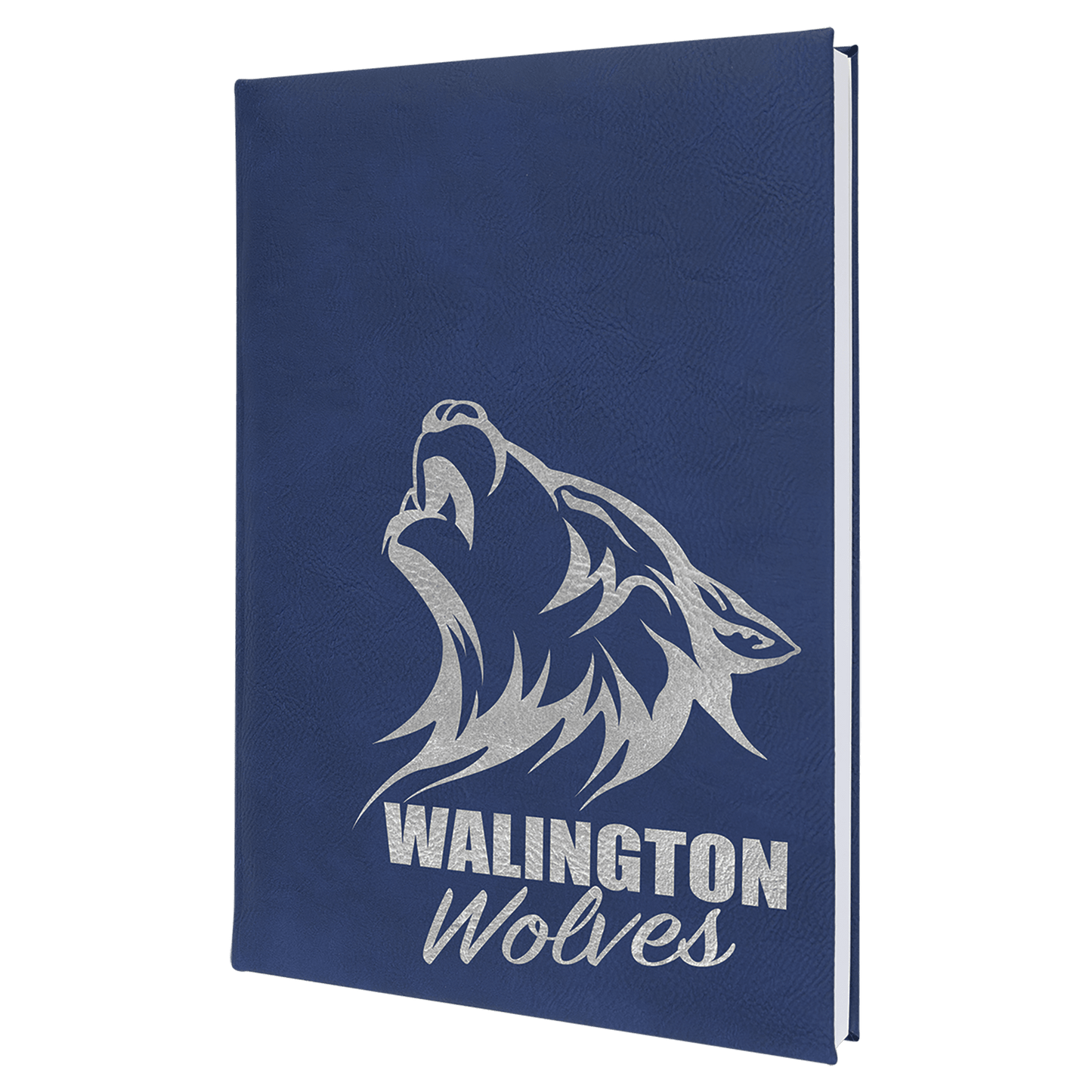 Blue/Silver Leatherette Sketch Book with Unlined Notepad